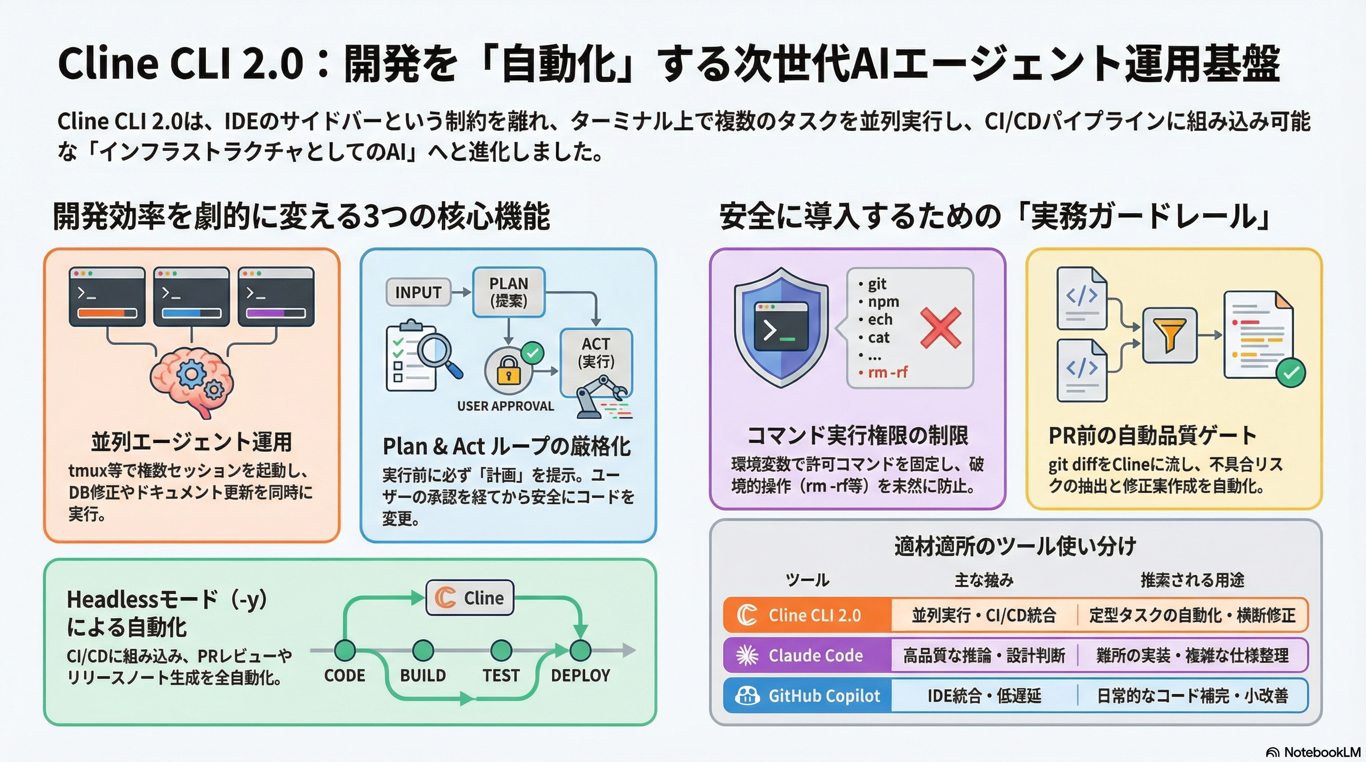 Cline CLI 2.0 全体概要図
