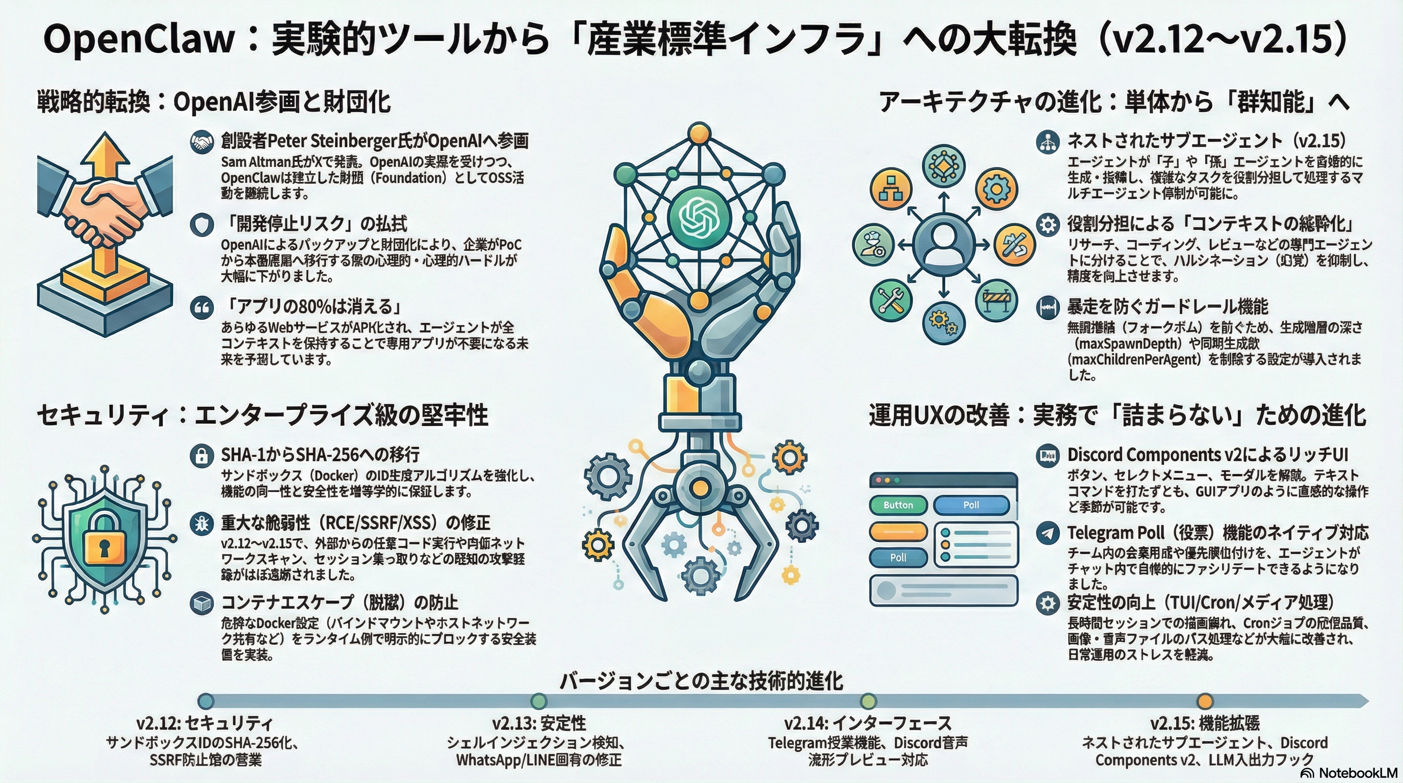 OpenClaw v2.12-v2.15 全体概要図