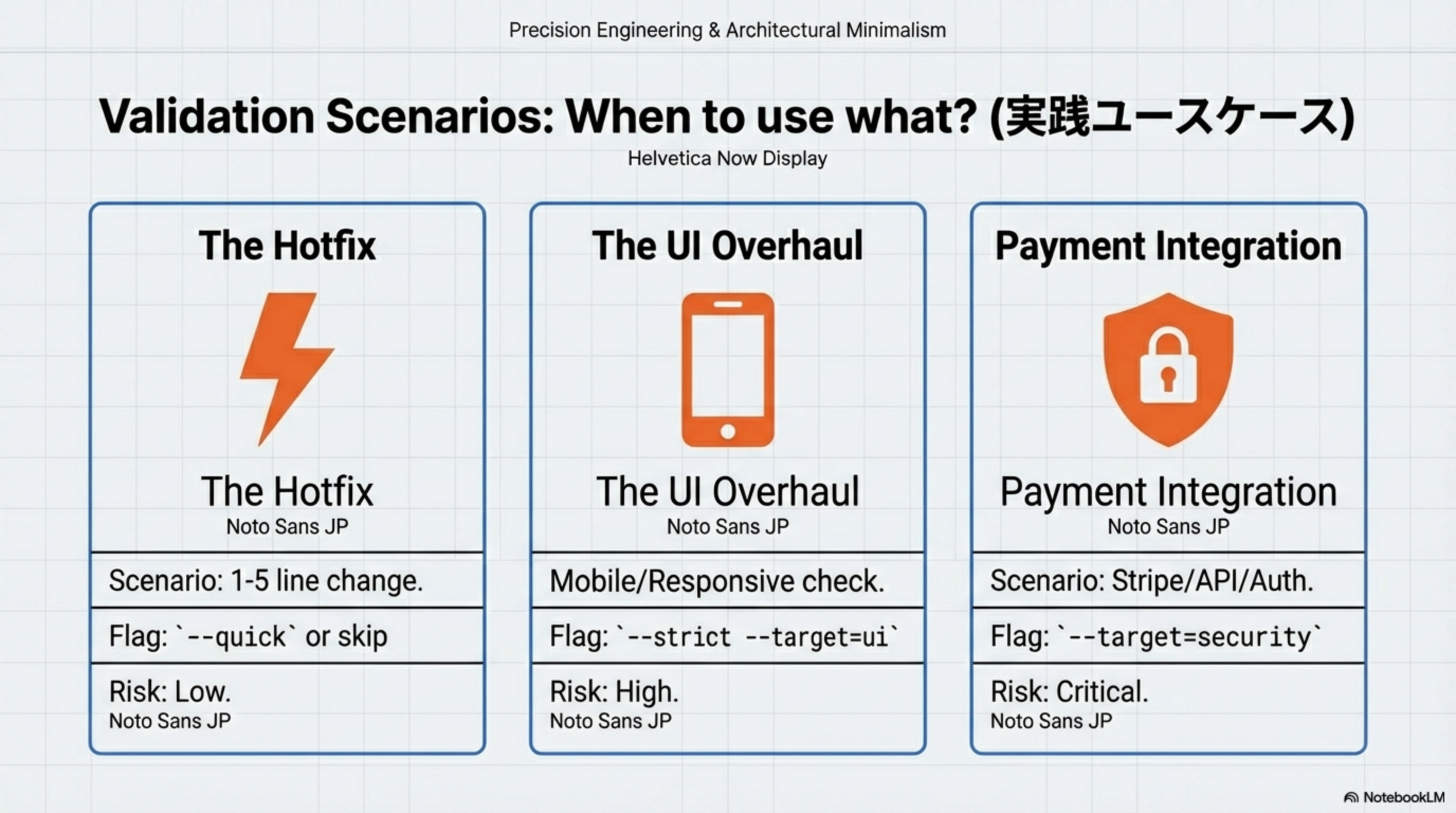 Validation Scenarios